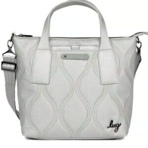 Brand New Lug Alto Matte Luxe VL Convertible Tote Bag in Metallic Silver Icepop